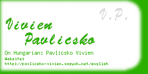 vivien pavlicsko business card